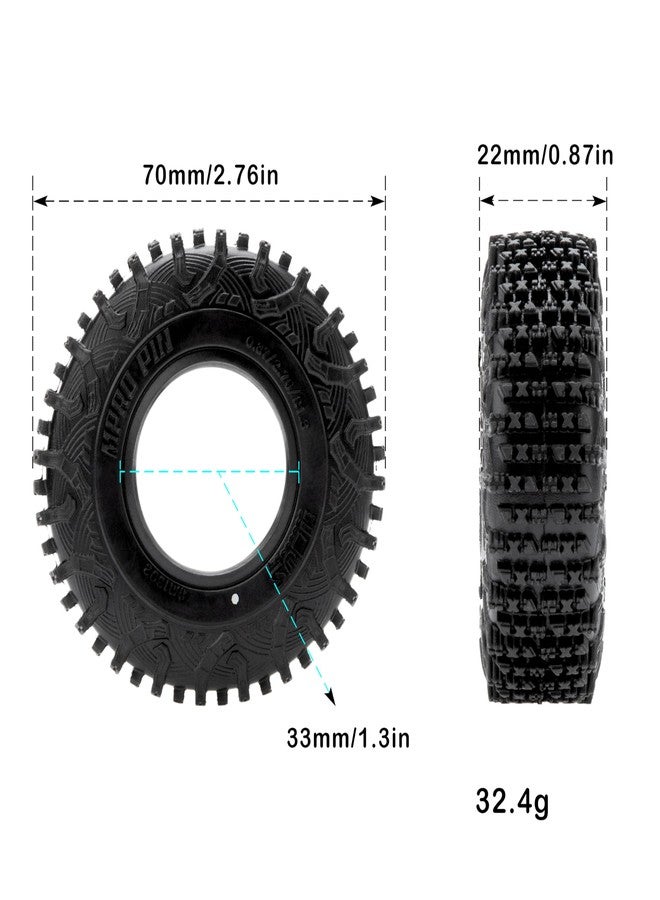 MEUS RACING إطارات MEUS RACING 1.3 - إطارات MS6 MPRO Pin لسيارات TRX4M SCX24 FCX24 AX24 1/24 1/18 RC Crawler، 0.87/2.76/R1.3، رقم 1302 - Image 2